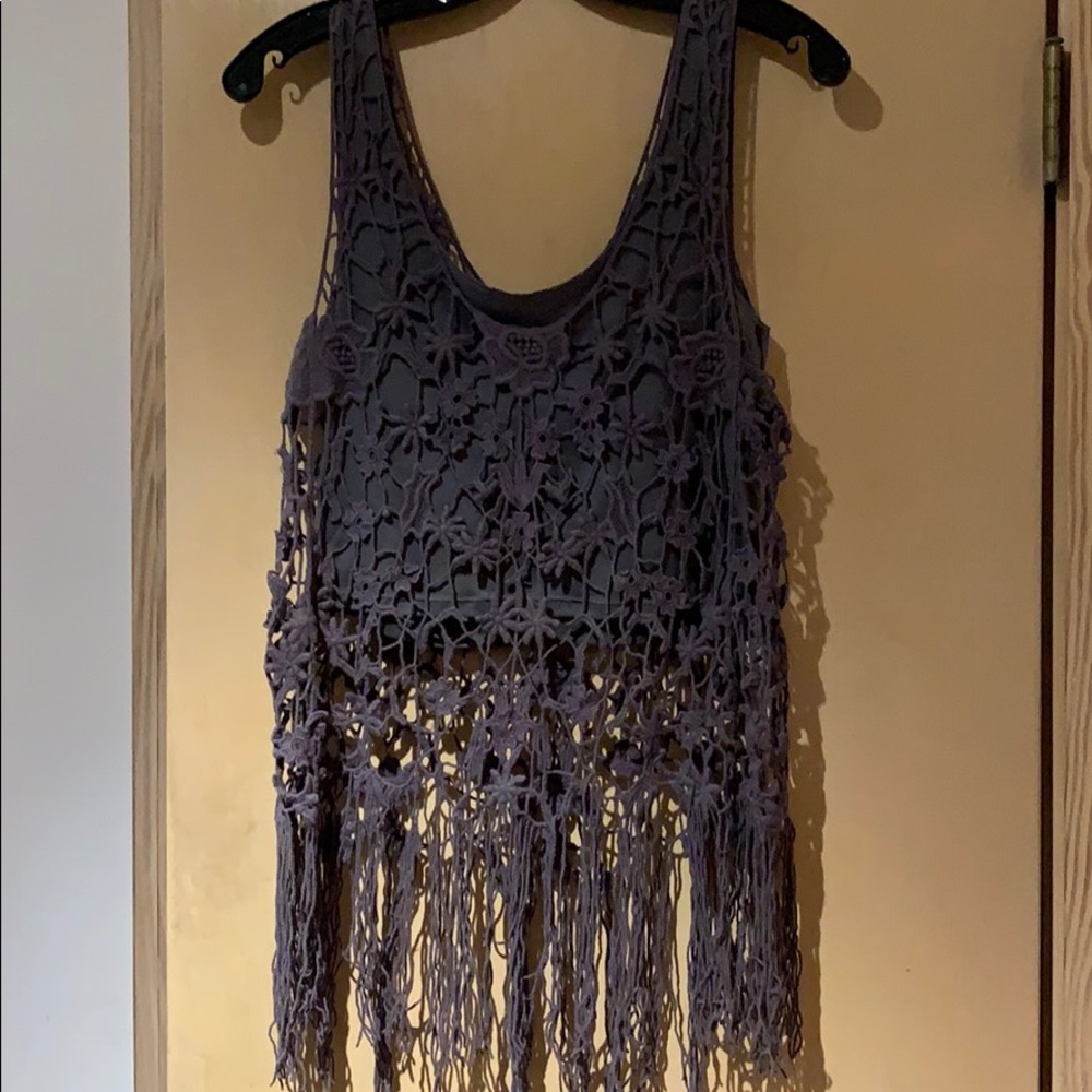 Macrame Top With Fringe - image 1